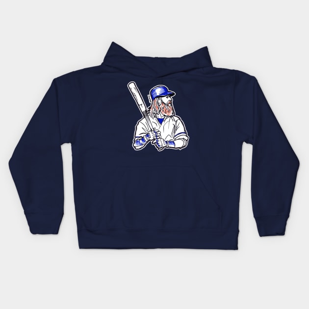 Beards and Baseball Kids Hoodie by sketchnkustom